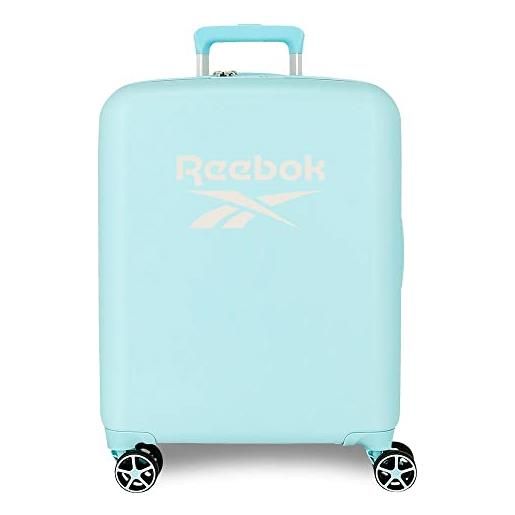 Reebok valigia da cabina Reebok roxbury turquoise 40x55x20 cm abs rigido lucchetto tsa integrato 38.4l 2 kg 4 doppie ruote bagaglio a mano