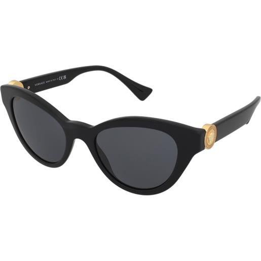 Versace ve4435 gb1/87 | occhiali da sole graduati o non graduati | prova online | plastica | cat eye | nero | adrialenti