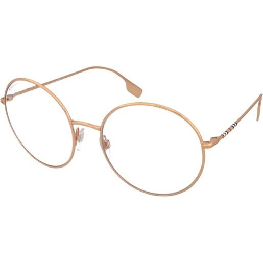 Burberry occhiale anti luce blu Burberry pippa be3132 1337sb | occhiali per computer | prova online | metallo | tondi | oro rosa | adrialenti