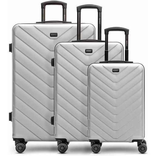 Redolz essentials 07 3-set 4 ruote set di valigie 3 pezzi grigio