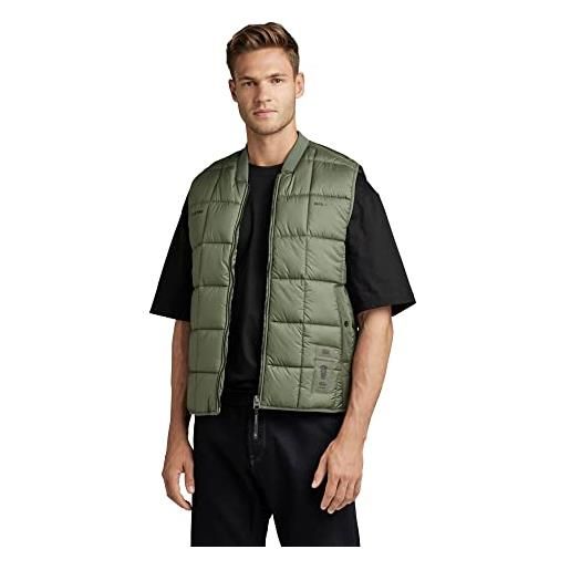 G-STAR RAW men's meefic square quilted vest, verde (lt hunter d22715-b958-8165), m