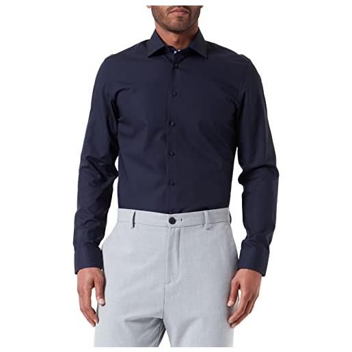 Seidensticker camicia slim fit a maniche lunghe maglietta, blu, 40 uomo