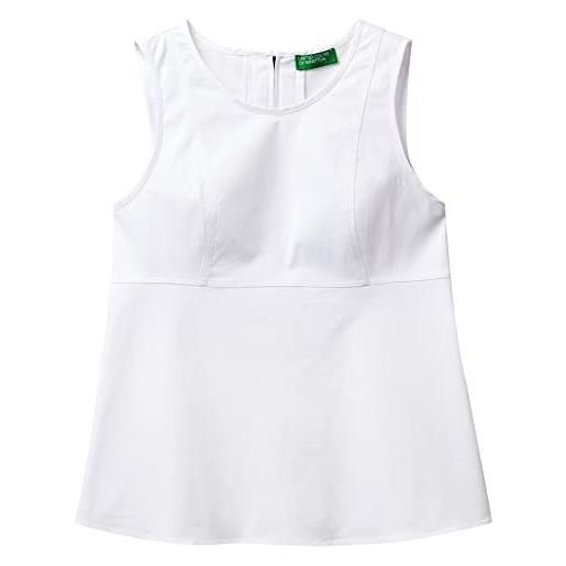 United Colors of Benetton blusa 5necdq03t camicia, bianco 101, xs donna