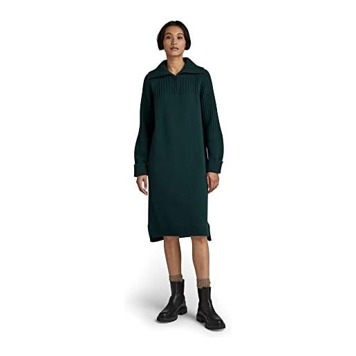 G-STAR RAW women's skipper knitted dress loose, verde (laub d22413-d170-4287), s