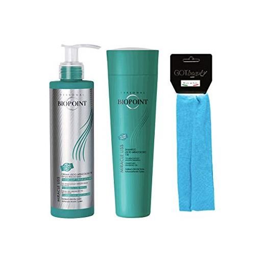 DC CASA biopoint set miracle liss: shampoo 200 ml + crema 200 ml + fascia per capelli