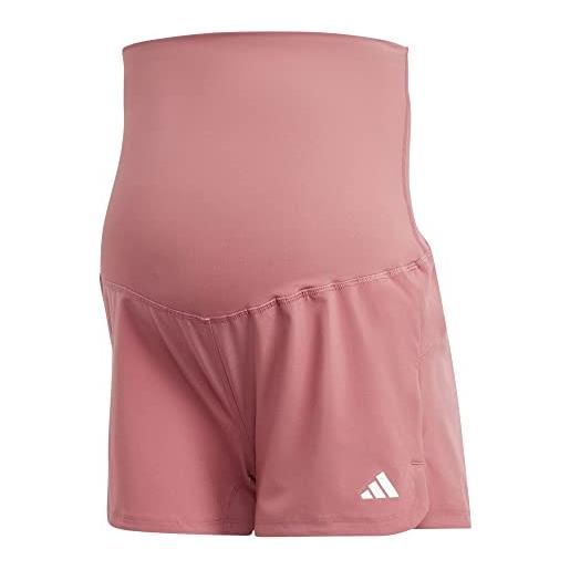 adidas pacer aeroready pantaloncini, pink strata/white, xs