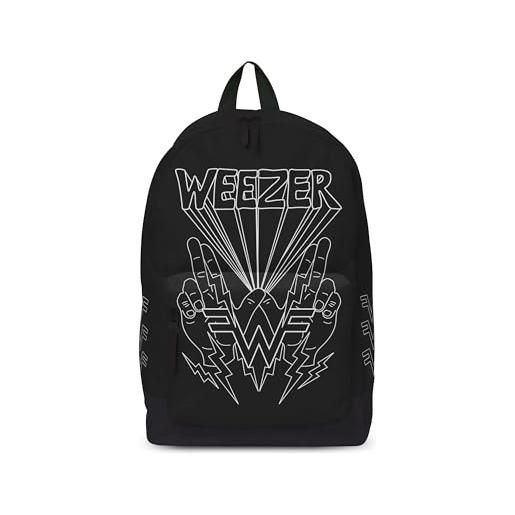 Rocksax weezer backpack - black - 43cm x 30cm x 15cm - officially licensed merchandise