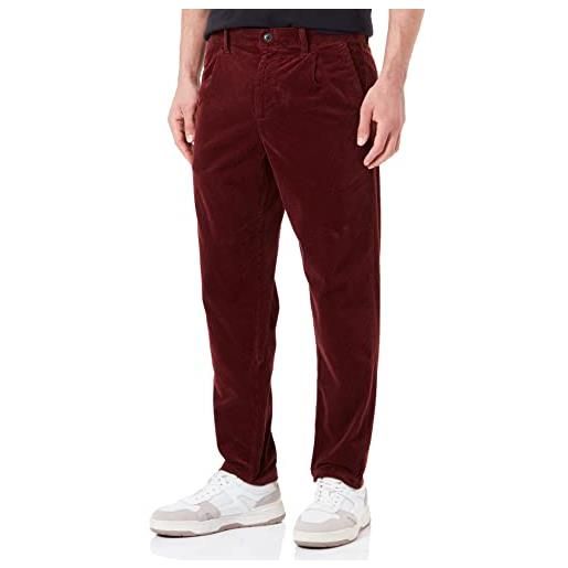 BOSS schino-shyne trousers_flat, rosso scuro, 33w x 34l uomo
