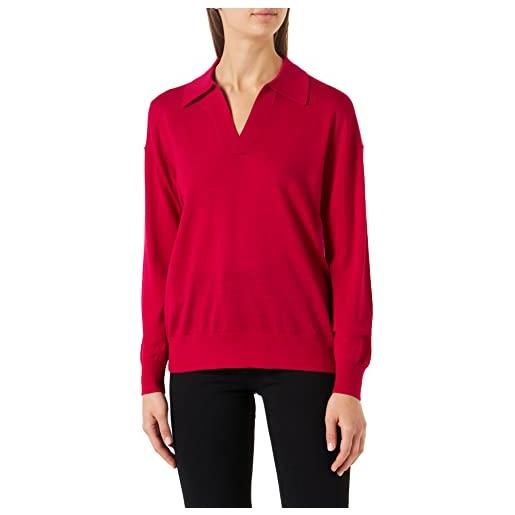 G-STAR RAW women's knitted polo, rosso (cerise d21966-b692-d305), l