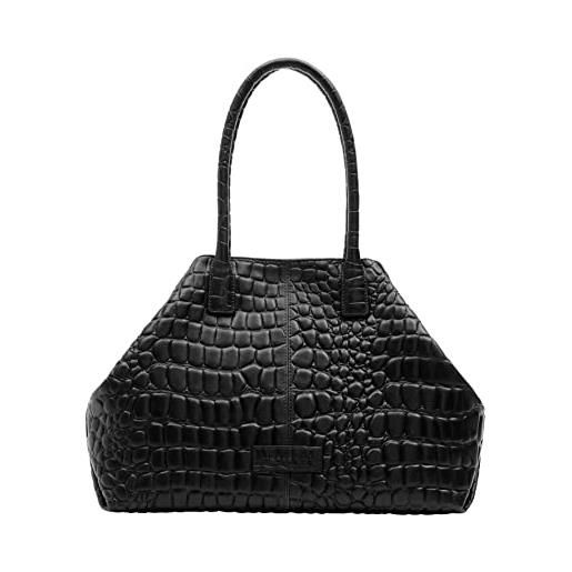 Liebeskind berlin chelsea shopper kroko, donna, nero (black), medium