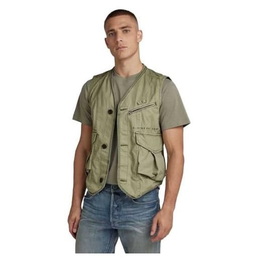 G-STAR RAW men's washed cargo vest, verde (shamrock vintage gd d21443-9740-d187), m