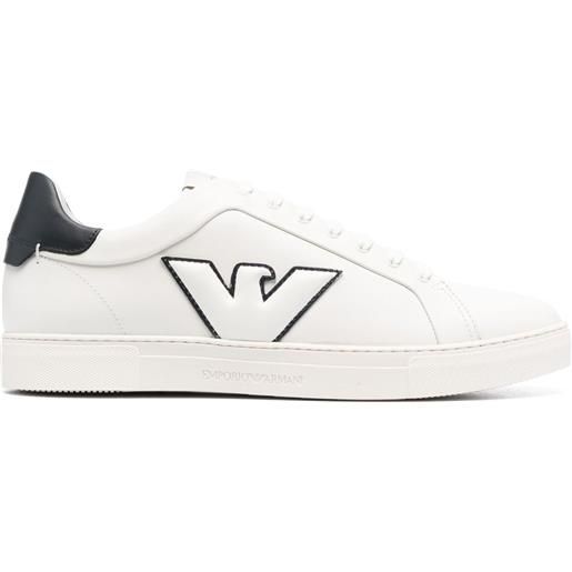Emporio Armani sneakers con applicazione logo - bianco