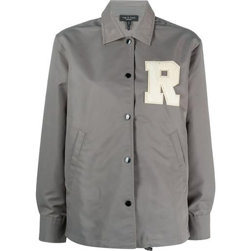 rag & bone giacca-camicia rand con applicazione - grigio