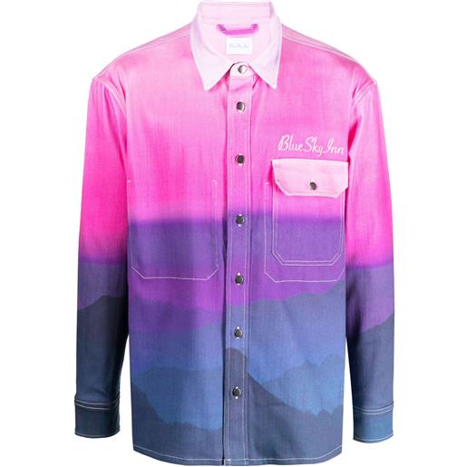 BLUE SKY INN giacca-camicia con logo - rosa
