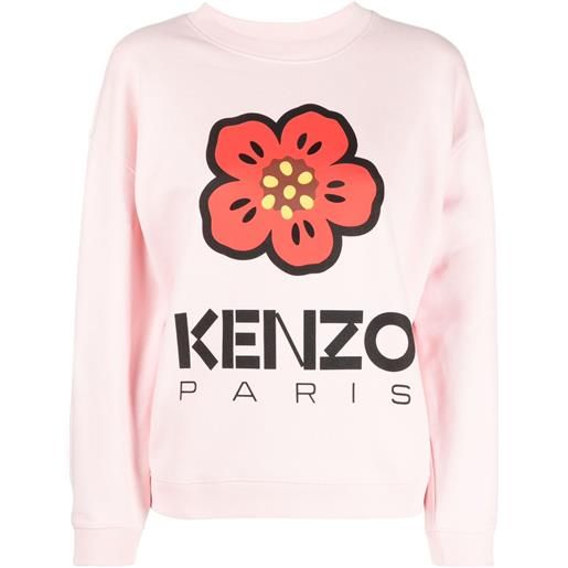 Kenzo felpa con stampa - rosa