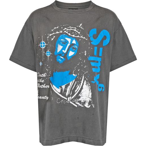 SAINT MXXXXXX t-shirt con stampa - grigio