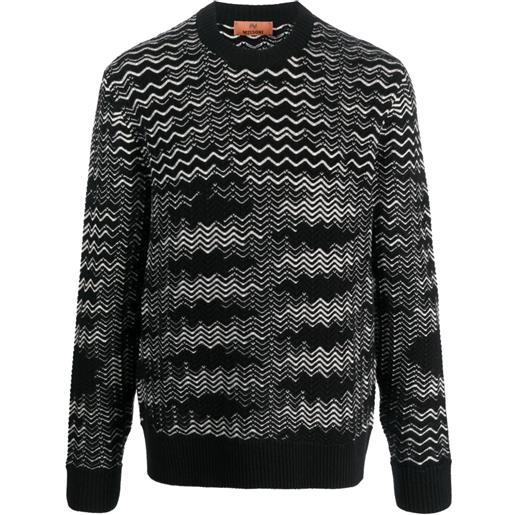 Missoni maglione con motivo a zigzag - nero