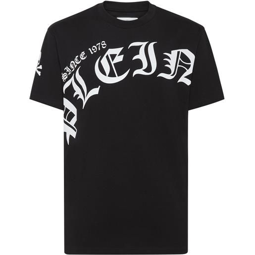 Philipp Plein t-shirt girocollo con stampa - nero