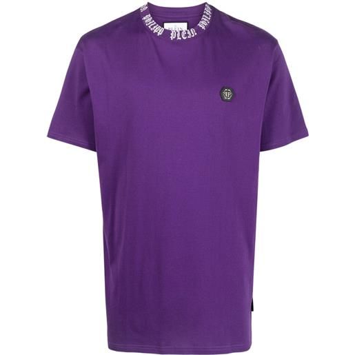 Philipp Plein t-shirt girocollo con stampa - viola