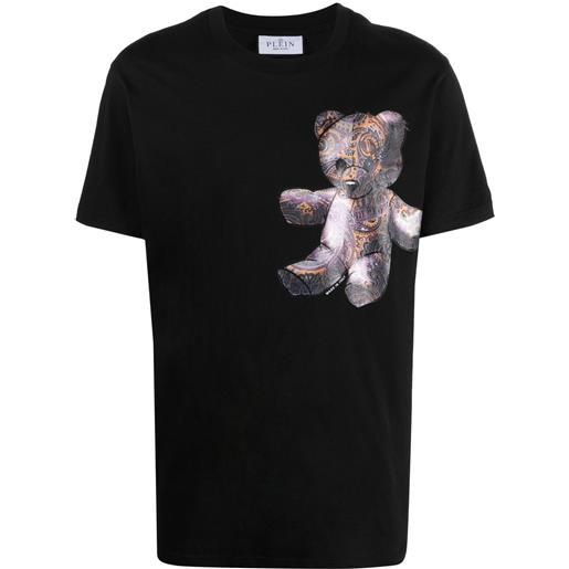 Philipp Plein t-shirt con stampa teddy bear - nero