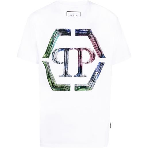 Philipp Plein logo-print short-sleeve t-shirt - bianco