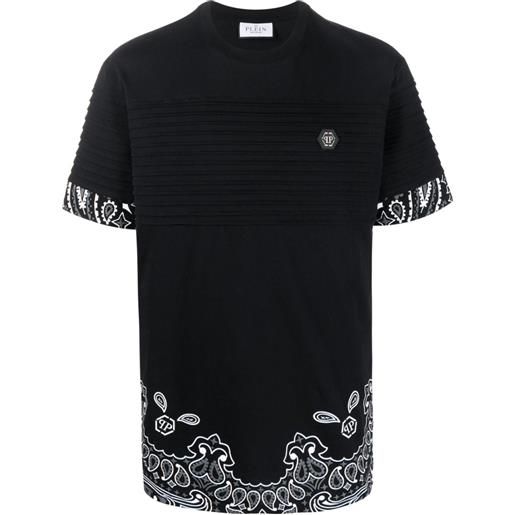 Philipp Plein t-shirt con stampa bandana - nero