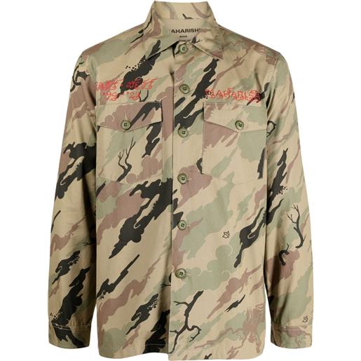 Maharishi camicia con stampa camouflage - marrone