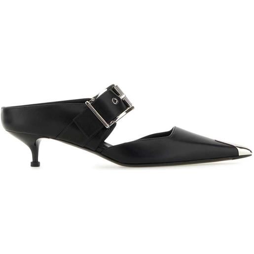Alexander McQueen mules punk buckle 40mm - nero