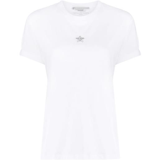Stella McCartney t-shirt con ricamo mini star - bianco