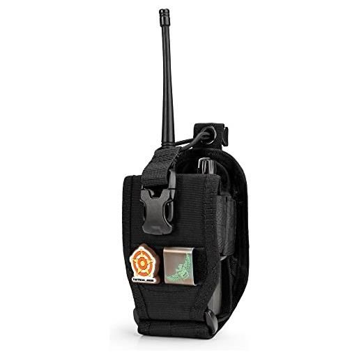 TACTICAL GEEK tactical gee ext10 tactical universal radio holder bag borsa radio a fondina regolabile per varie radio per viaggi, escursioni, allenamenti anticaduta, arrampicata, ciclismo