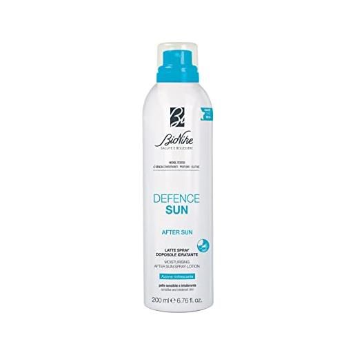 BioNike defence sun - latte spray doposole idratante corpo per pelli sensibili e intolleranti, azione riparatrice e antiossidante, riduce rossore e irritazione, 200 ml