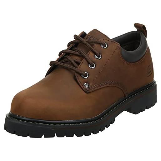 Skechers tom cats, scarpe stringate basse oxford uomo, marrone (brown (cdb - brown)), 42.5 eu