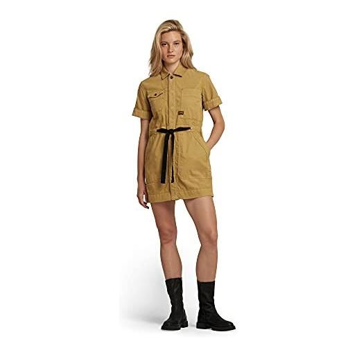 G-STAR RAW women's army dress short sleeve, verde (toasted gd d20487-c436-c723), s