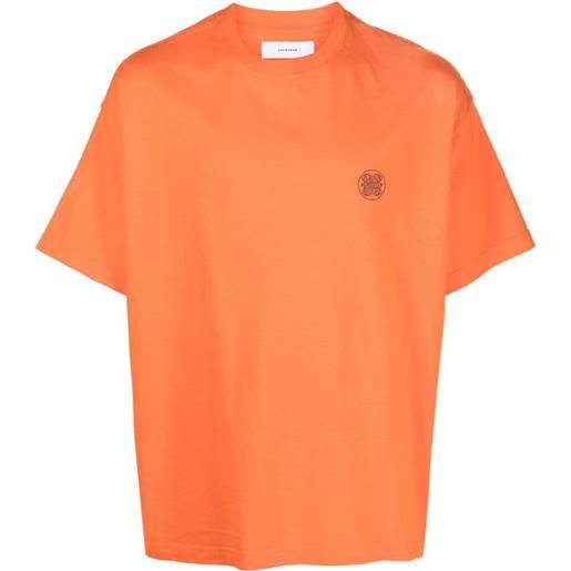 Facetasm t-shirt con dettaglio a righe - arancione
