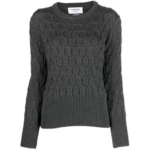 Thom Browne maglione crisscross - grigio