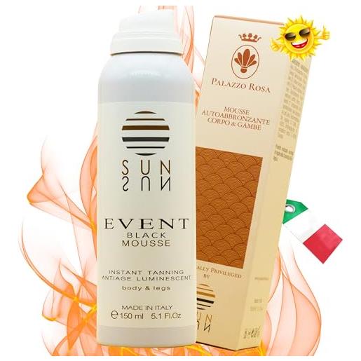 Palazzo Rosa Le Stanze della Cosmetica palazzo rosa mousse autoabbronzante corpo e gambe per uomo e donna - abbronzante, attivatore abbronzatura effetto naturale ad asciugatura istantanea - antiage idratante (150 ml)