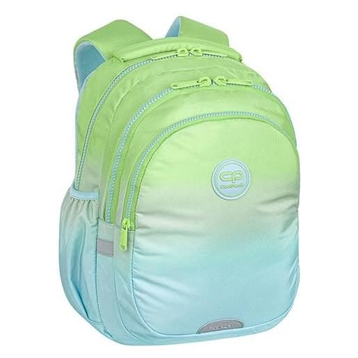 Coolpack f029755, zaino per la scuola jerry gradient mojito, green