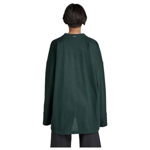 G-STAR RAW women's sleeve graphic oversized sweater, marrone (oxide ocre d22357-d163-1329), xl