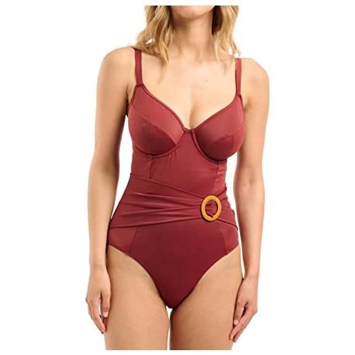 Sans Complexe bain elevated basics one piece swimsuit, melograno, 85d women's