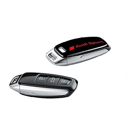 Audi 4n0071208cy9t - cover per chiave con logo sportivo, solo per chiave 8y0959754 4n0959754, colore: nero/rosso
