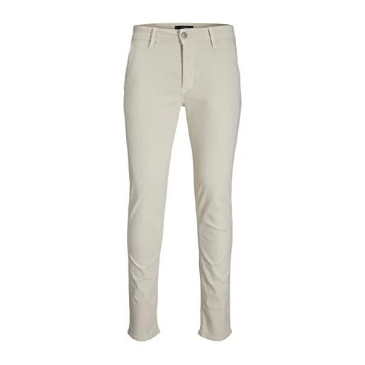 JACK & JONES jjimarco jjchino jj 195 50sps sn pantaloni chino, bianco denim, 33w x 32l uomo