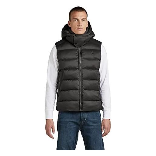 G-STAR RAW g-whistler padded hooded vest giacca, nero (dk black d20101-d199-6484), l uomo