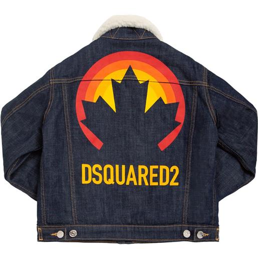 DSQUARED2 giacca in denim di cotone con logo