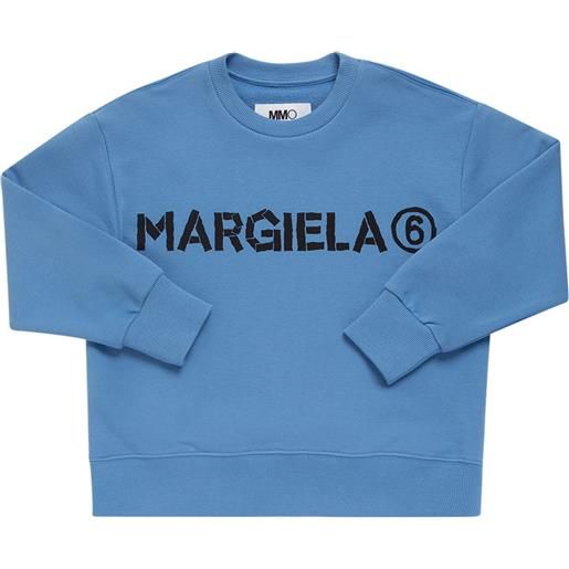 MM6 MAISON MARGIELA felpa in jersey di cotone con logo