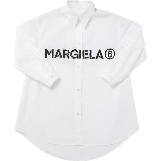 MM6 MAISON MARGIELA vestito in popeline di cotone con logo