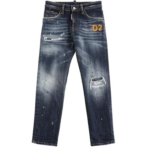 DSQUARED2 jeans in denim di cotone distressed