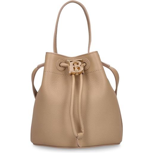 BURBERRY borsa a secchiello mini in pelle con coulisse