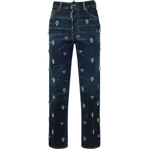 DSQUARED2 jeans larghi boston con decorazioni
