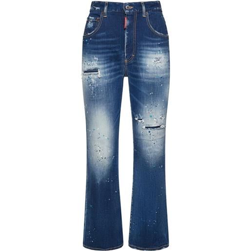 DSQUARED2 jeans flared vita alta stampati