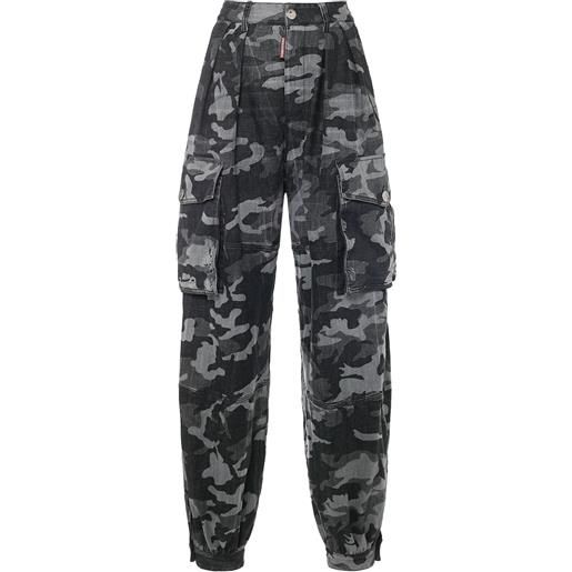 DSQUARED2 pantaloni cargo larghi camouflage
